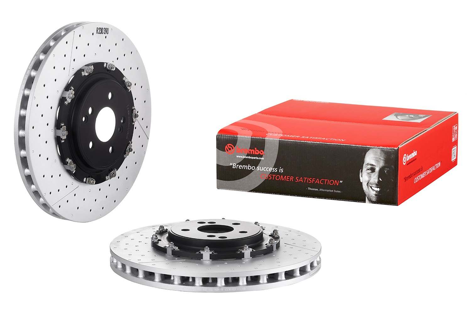 Front View of Front Disc Brake Rotor BREMBO 09.9313.33