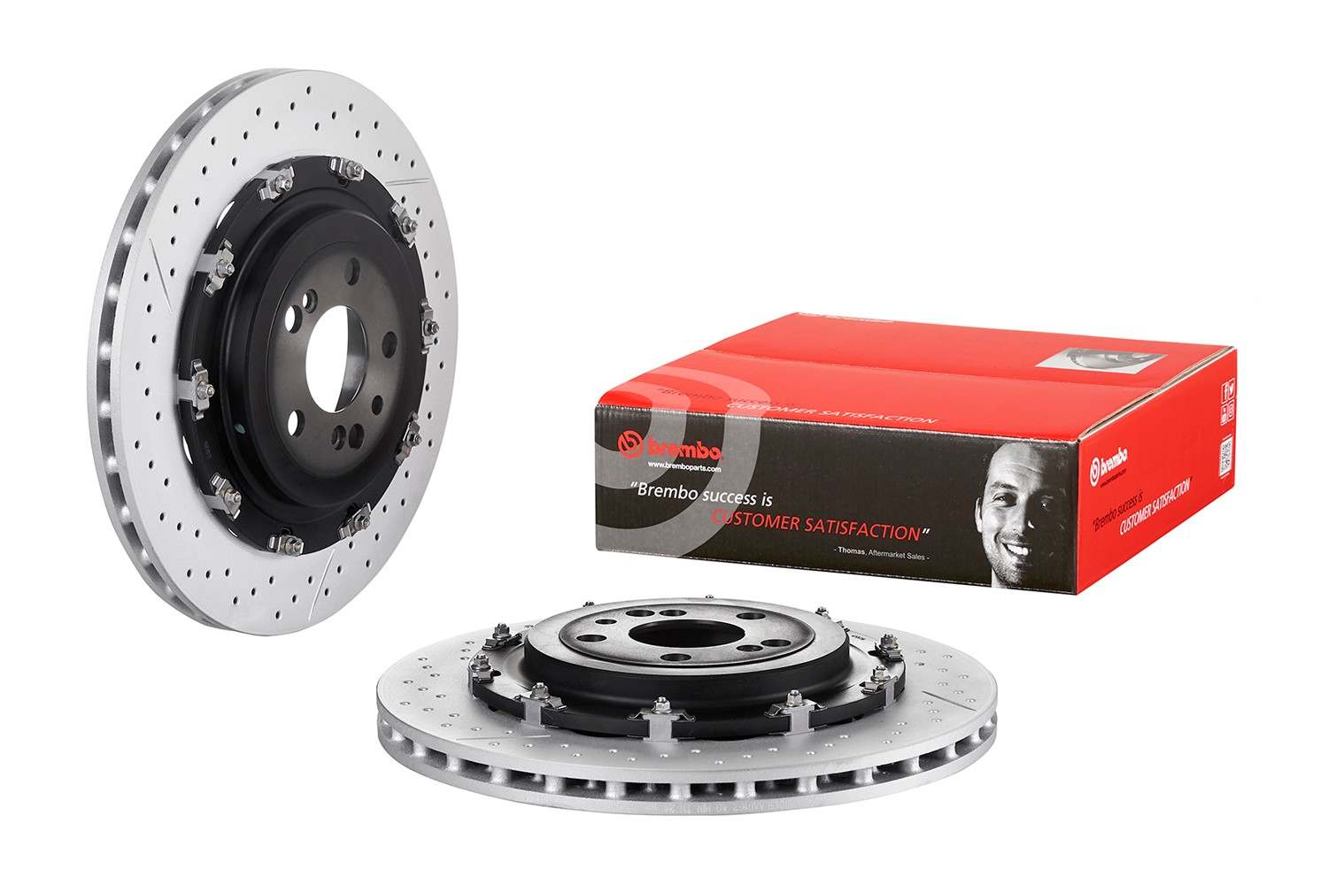 Front View of Rear Disc Brake Rotor BREMBO 09.9315.23