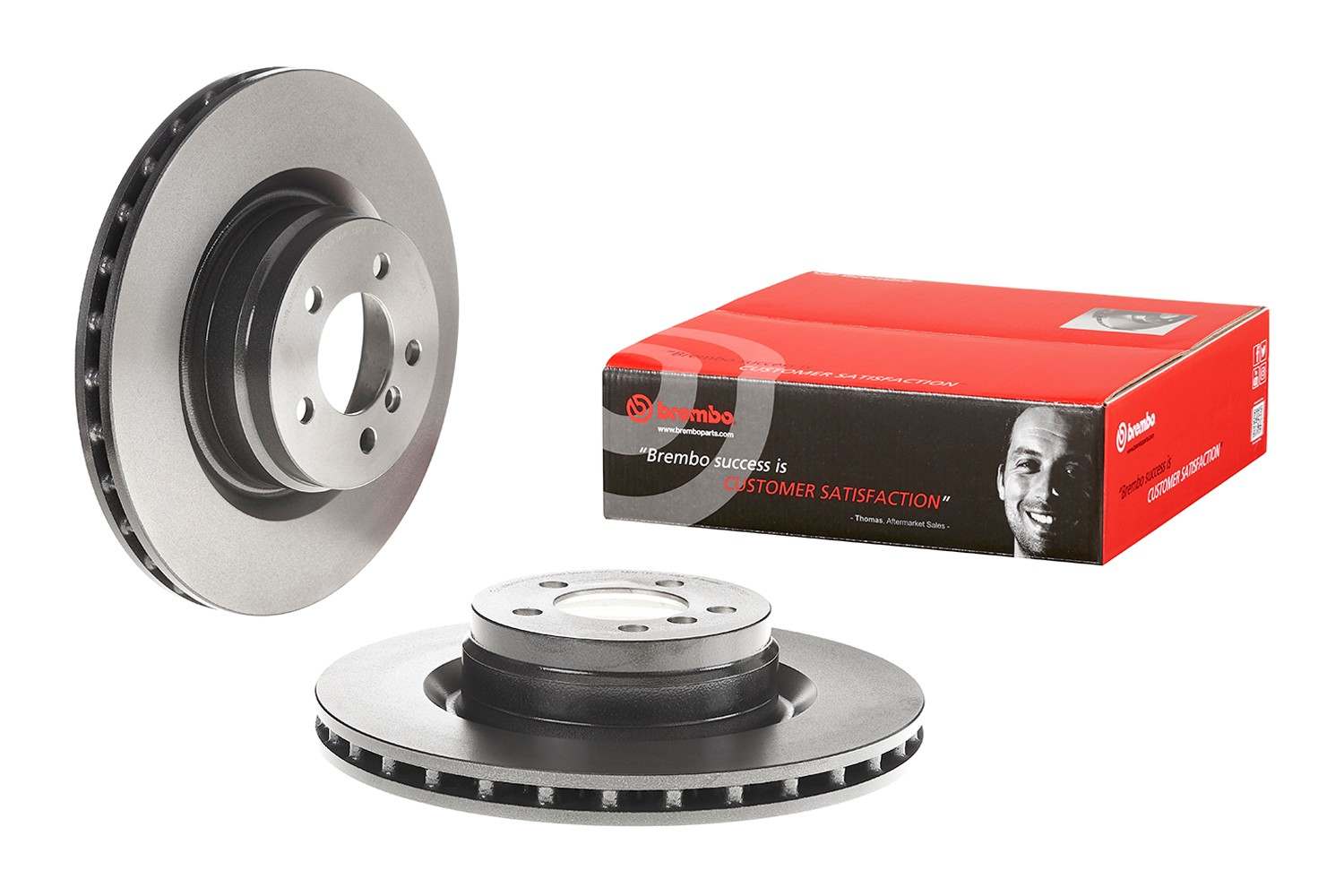 Front View of Front Disc Brake Rotor BREMBO 09.9372.21