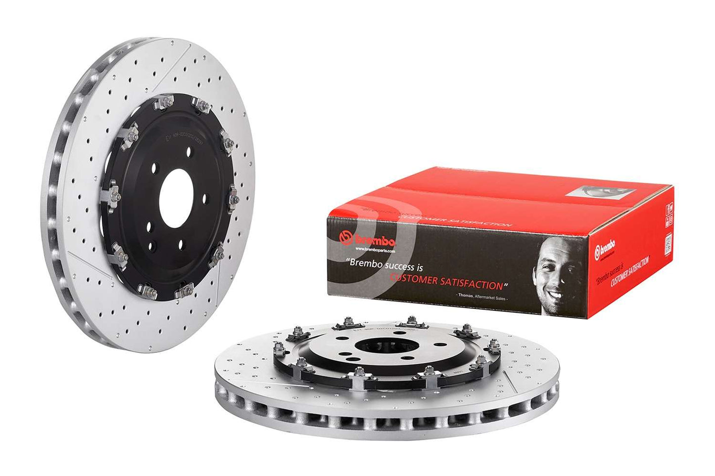 Front View of Front Disc Brake Rotor BREMBO 09.9547.33