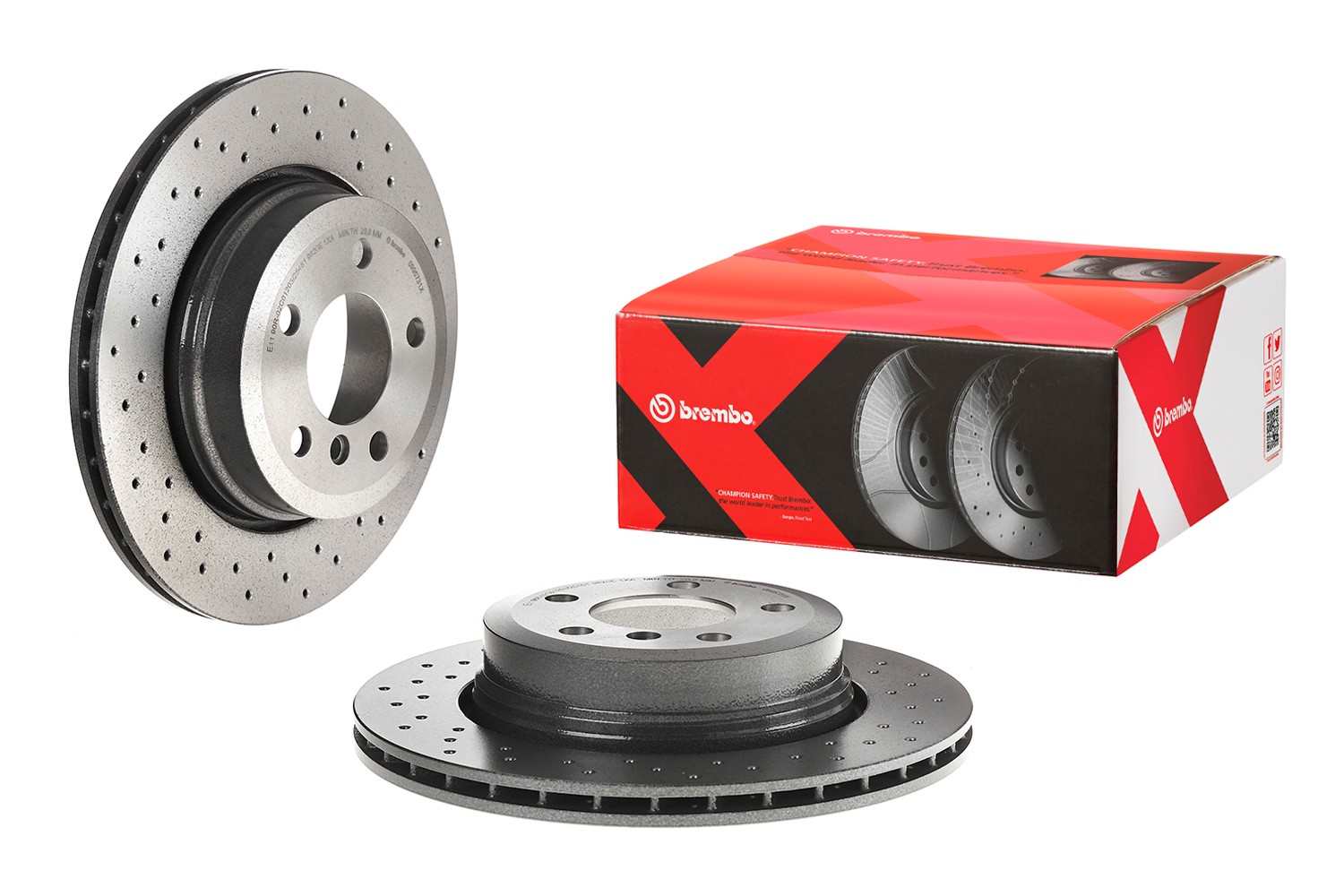 Front View of Rear Disc Brake Rotor BREMBO 09.9573.1X