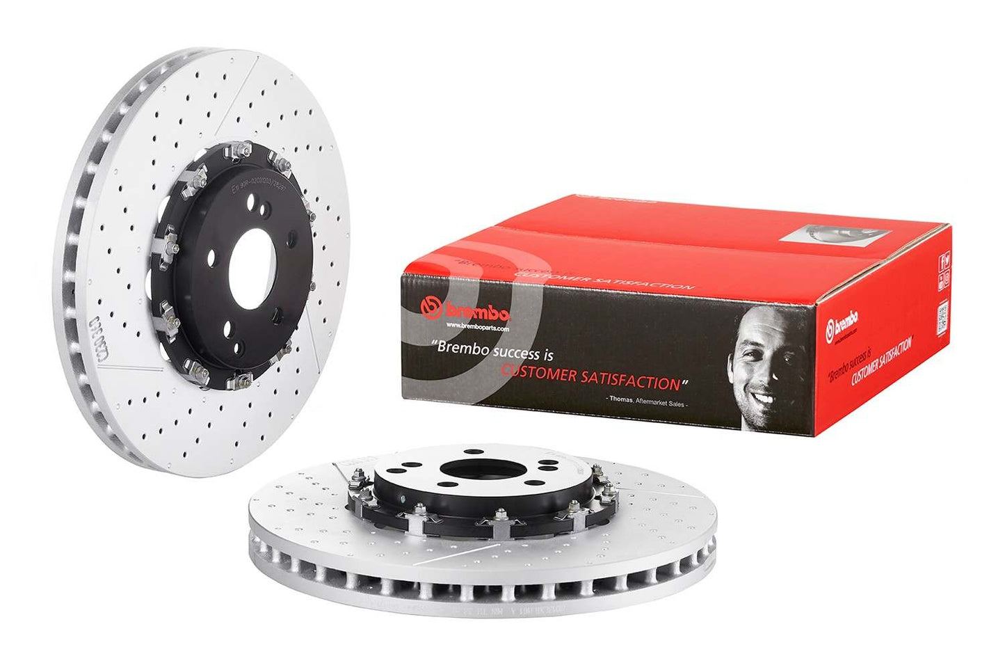 Front View of Front Disc Brake Rotor BREMBO 09.9764.23