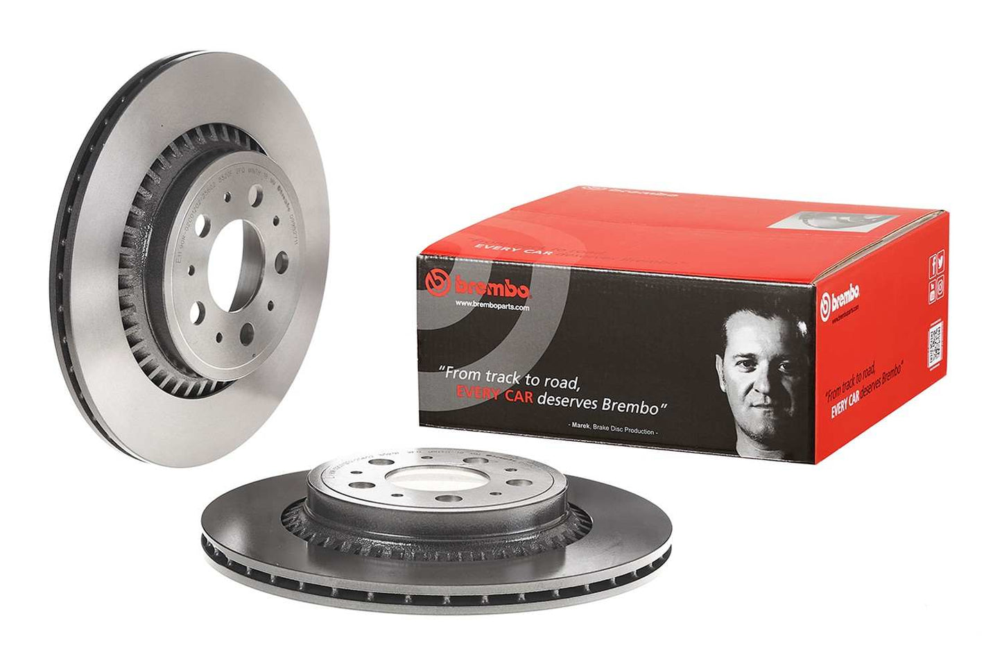 Rear Disc Brake Rotor (308mm) BREMBO 09.9827.11 For Volvo XC90