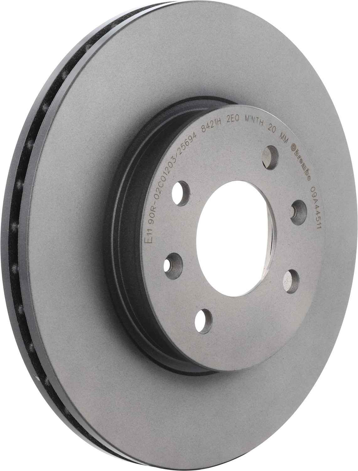 Angle View of Front Disc Brake Rotor BREMBO 09.A445.11