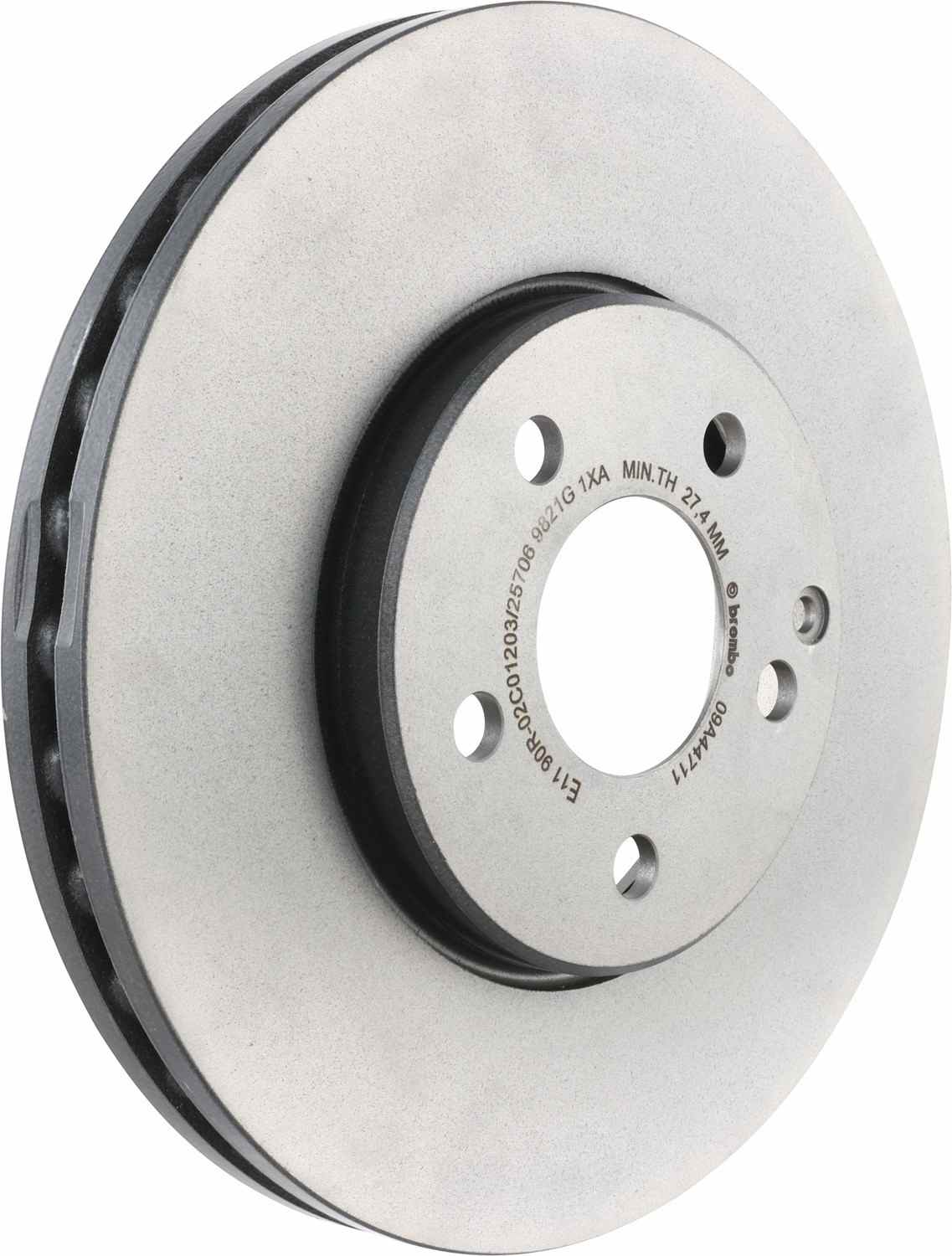 Angle View of Front Disc Brake Rotor BREMBO 09.A447.11