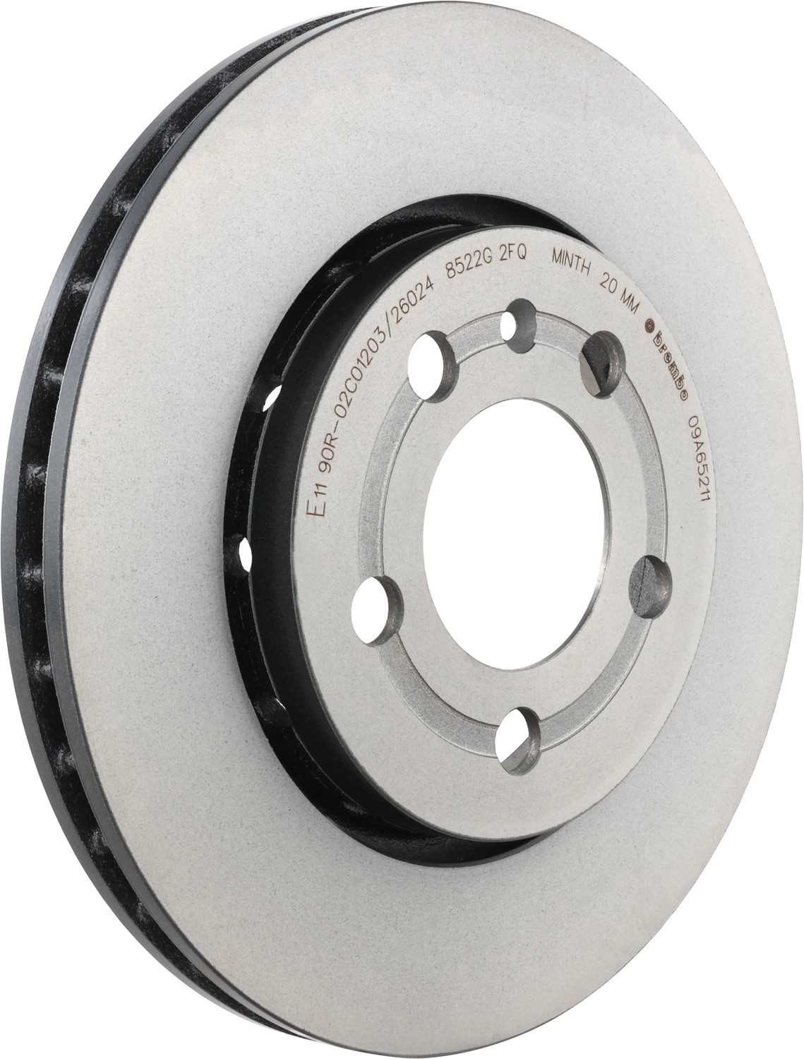 Angle View of Rear Disc Brake Rotor BREMBO 09.A652.11