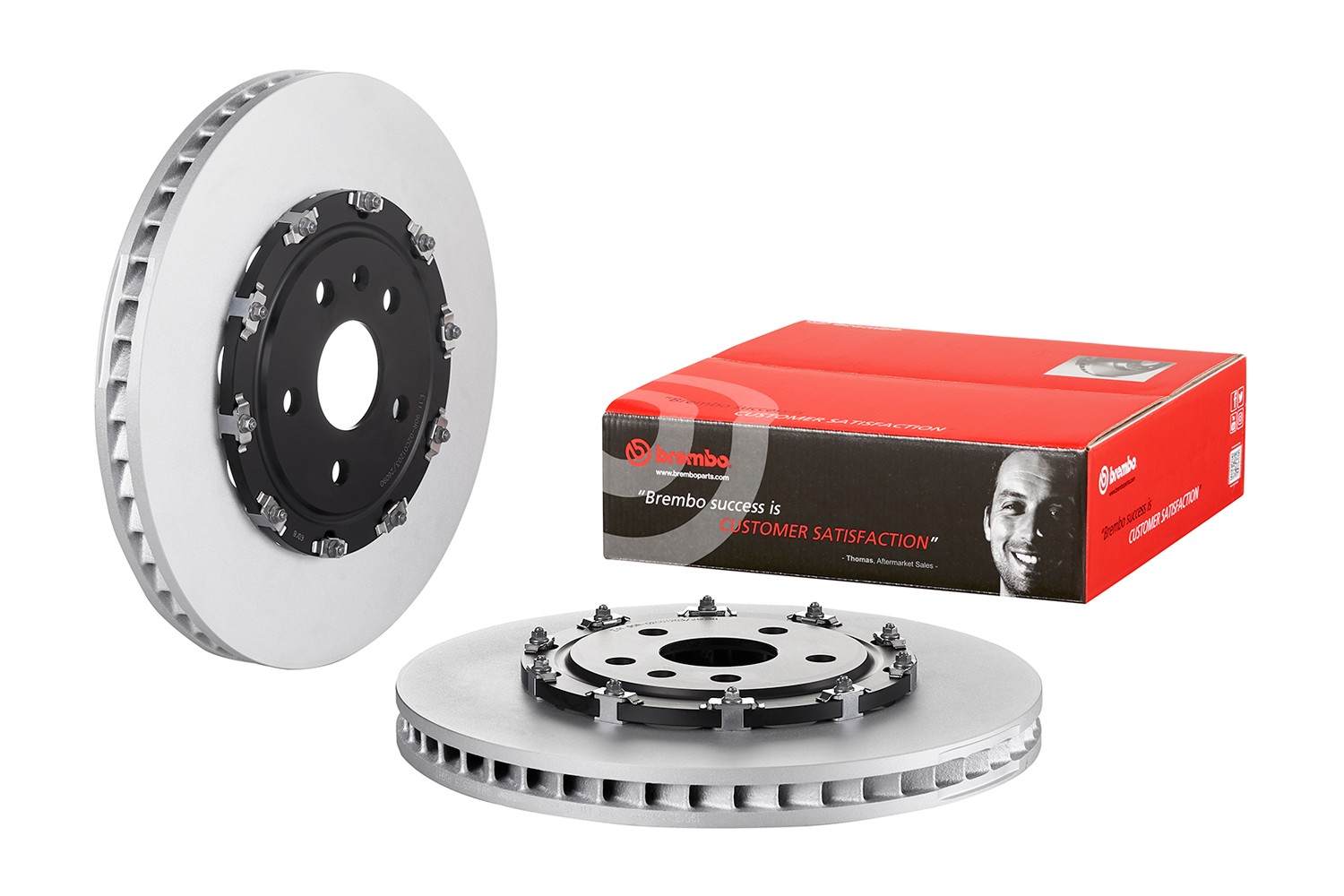 Front View of Front Right Disc Brake Rotor BREMBO 09.A665.23