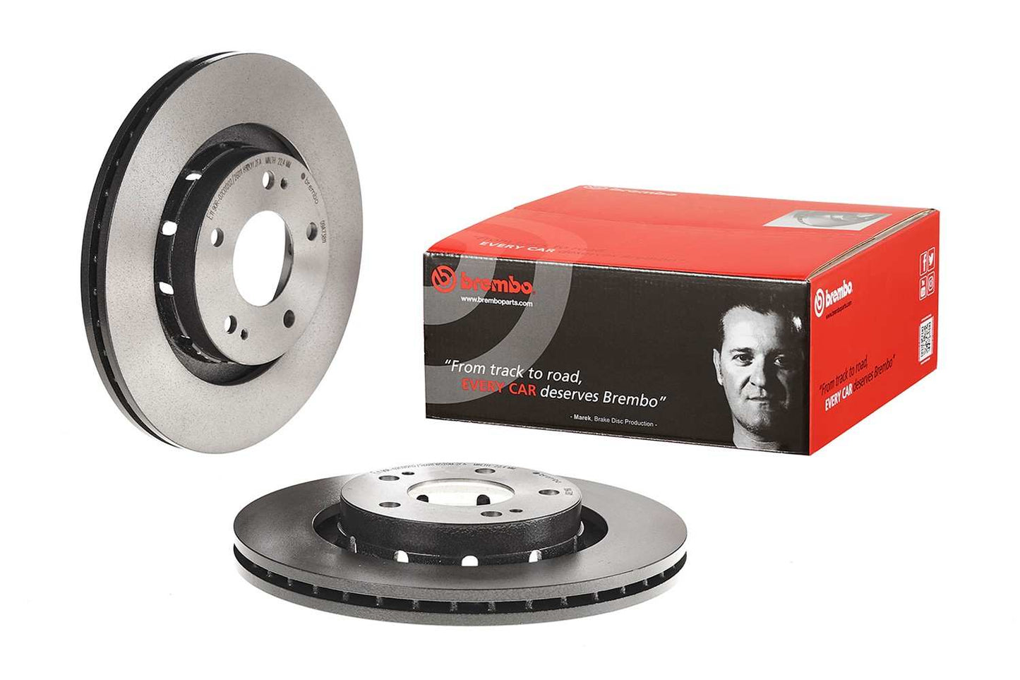 Front Disc Brake Rotor BREMBO 09.A738.11 For Mitsubishi Outlander Lancer