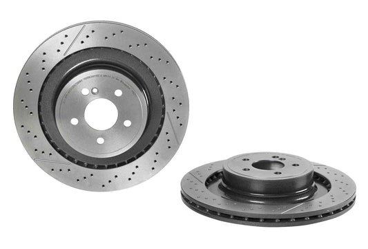 Top View of Rear Disc Brake Rotor BREMBO 09.A822.11