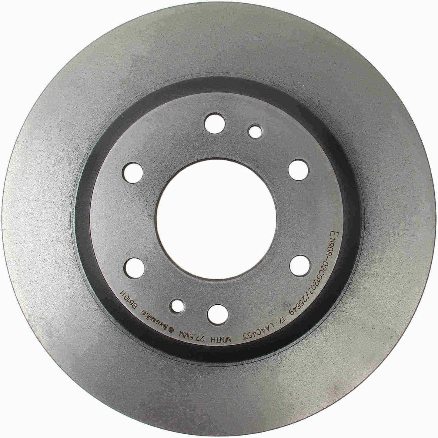 Front View of Front Disc Brake Rotor BREMBO 09.B616.11