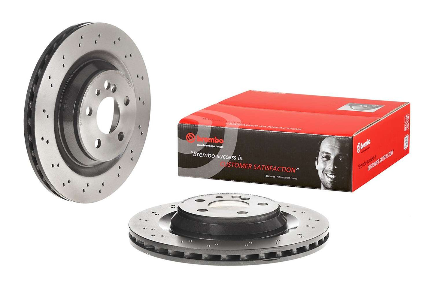 Front View of Rear Disc Brake Rotor BREMBO 09.B842.21