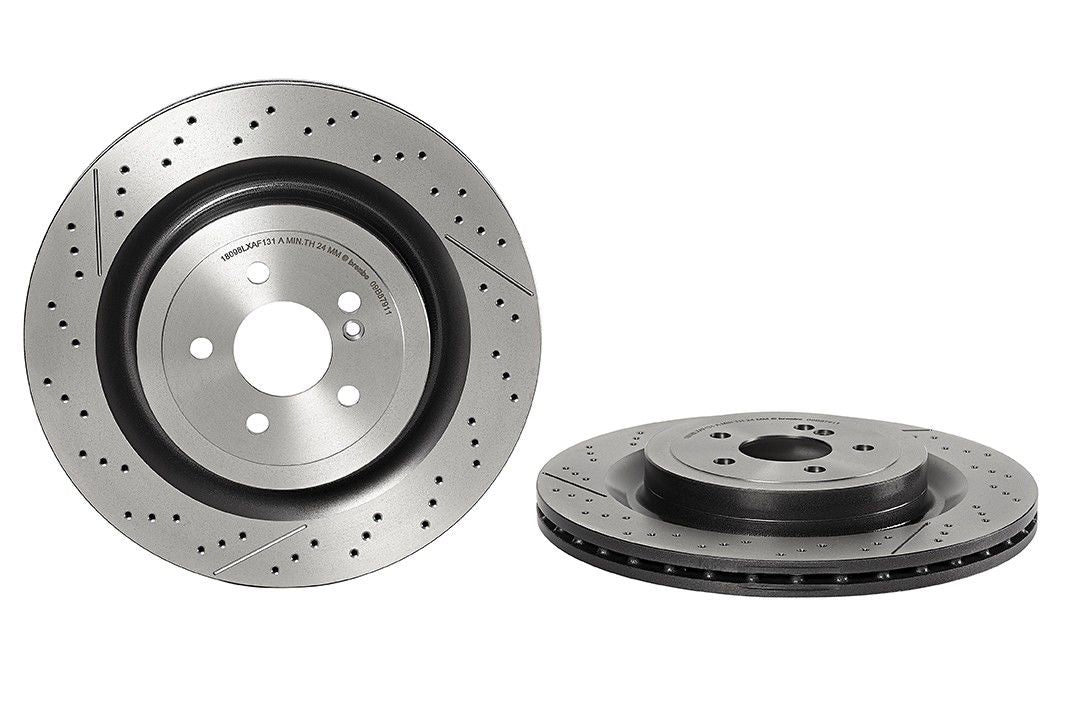 Top View of Rear Disc Brake Rotor BREMBO 09.B879.11