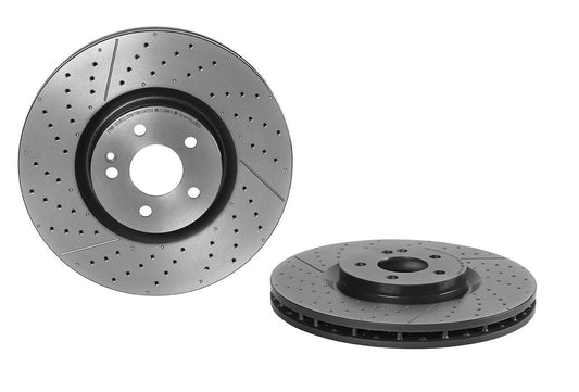 Top View of Front Disc Brake Rotor BREMBO 09.B913.11