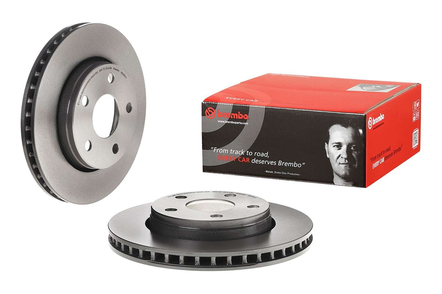 Front View of Front Disc Brake Rotor BREMBO 09.C003.11