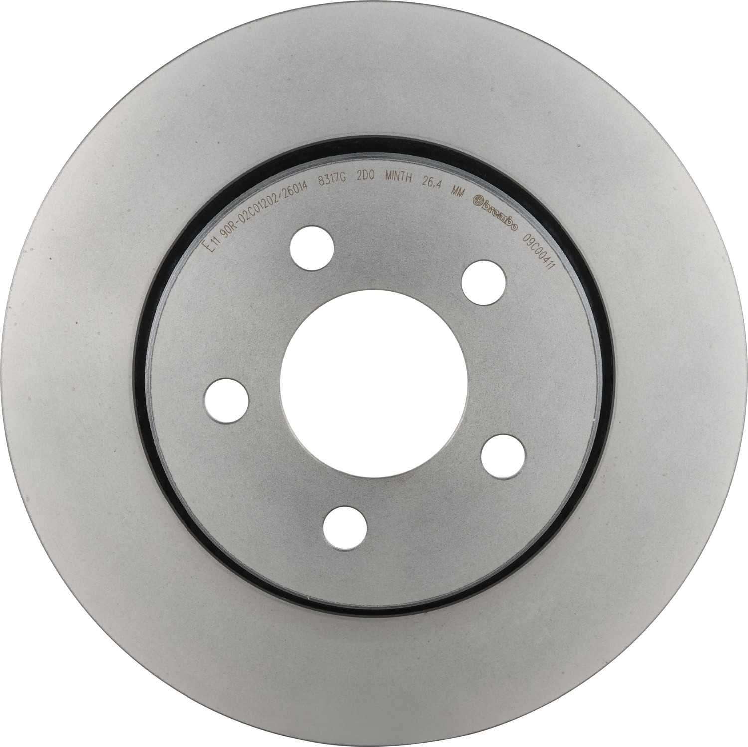 Front View of Front Disc Brake Rotor BREMBO 09.C004.11