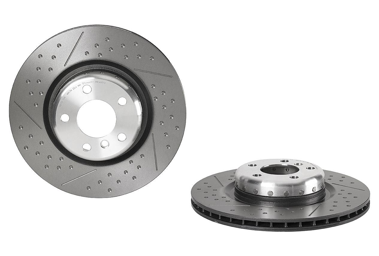 Top View of Rear Disc Brake Rotor BREMBO 09.C400.13