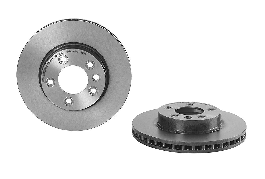 Top View of Front Right Disc Brake Rotor BREMBO 09.C881.11