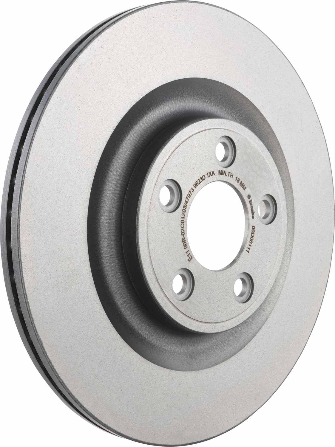 Angle View of Rear Disc Brake Rotor BREMBO 09.D061.11