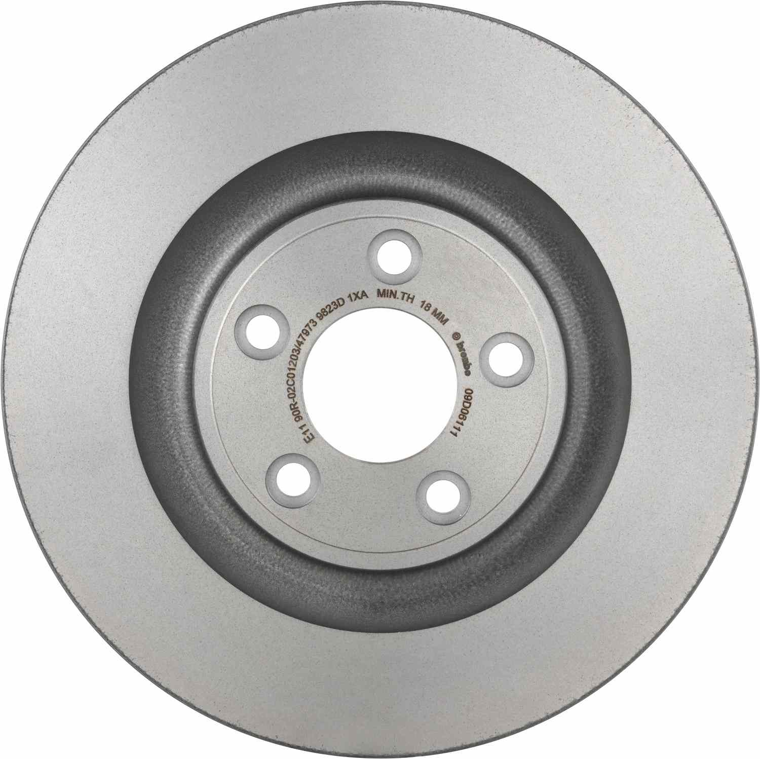 Front View of Rear Disc Brake Rotor BREMBO 09.D061.11