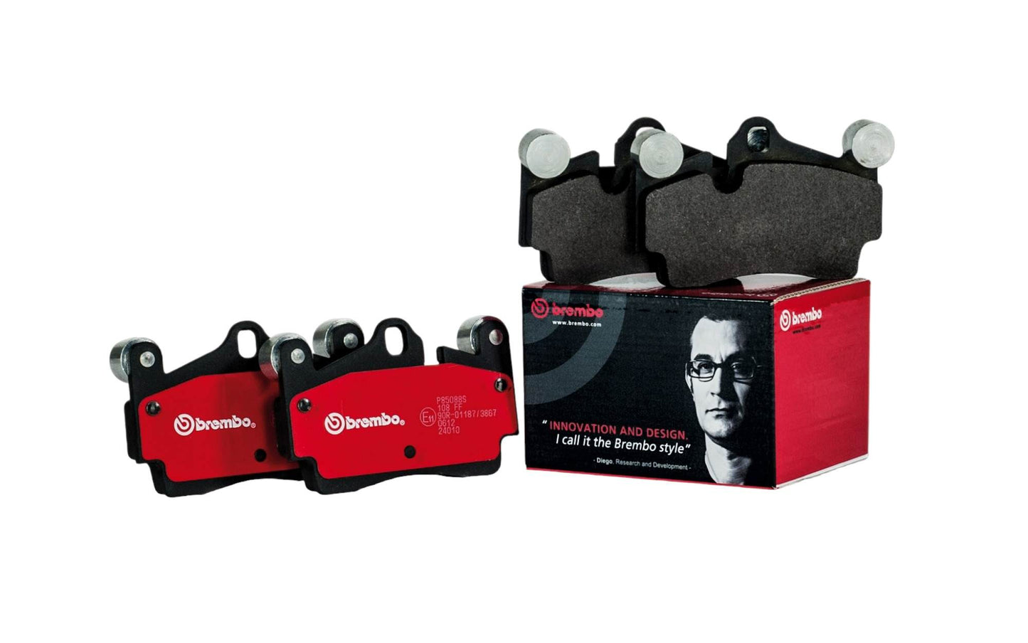 Package View of Rear Disc Brake Pad Set BREMBO P02001N