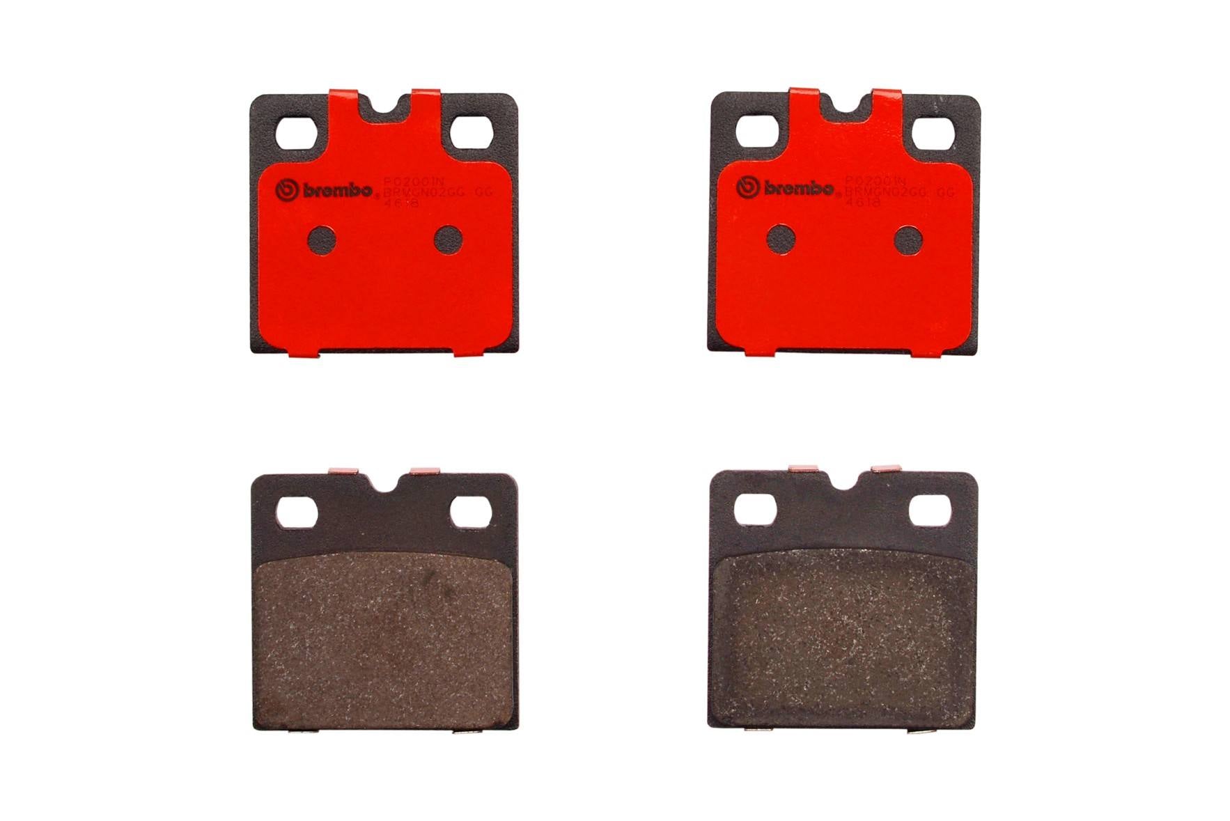 Top View of Rear Disc Brake Pad Set BREMBO P02001N