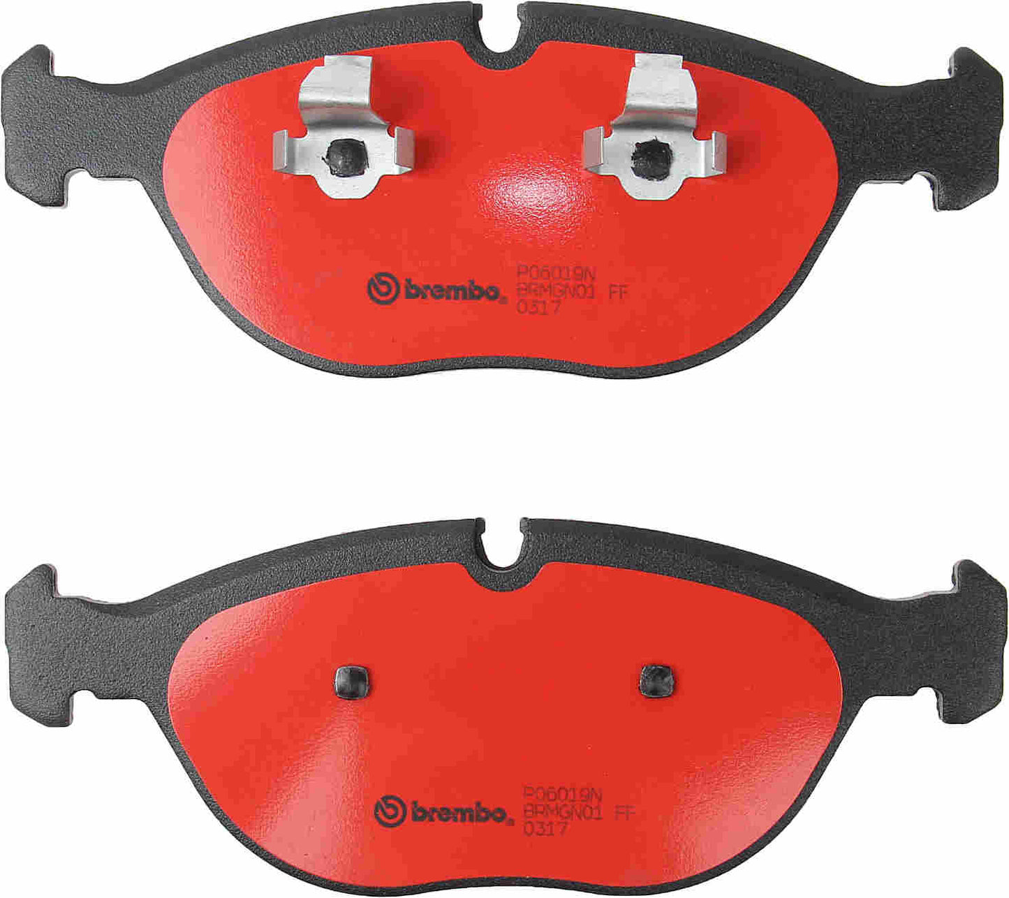 Back View of Front Disc Brake Pad Set BREMBO P06019N