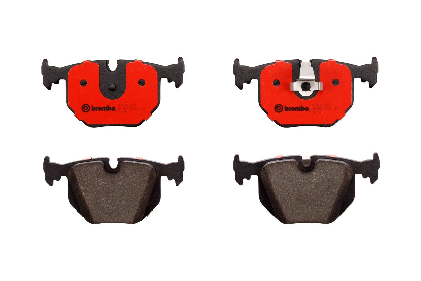 Top View of Rear Disc Brake Pad Set BREMBO P06020N