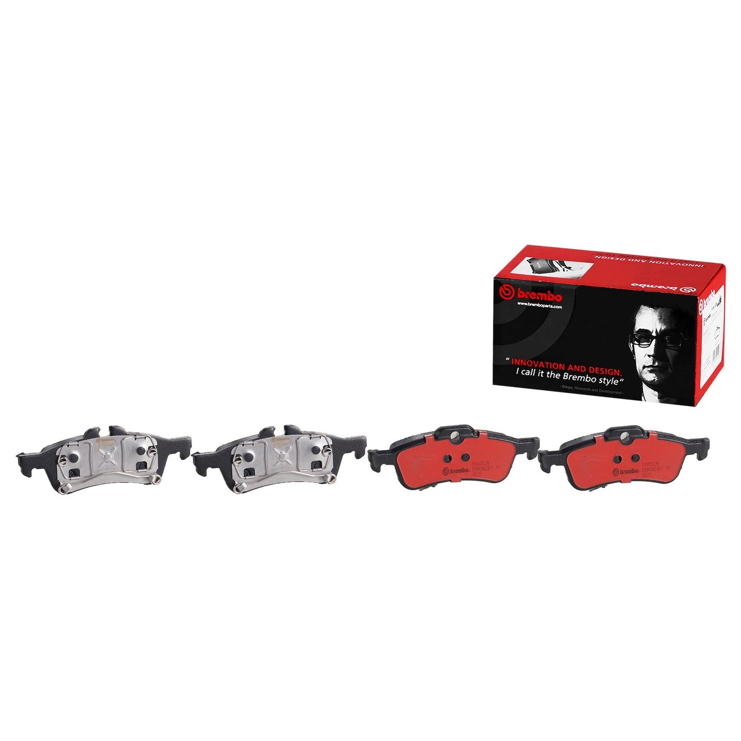 Front View of Rear Disc Brake Pad Set BREMBO P06032N