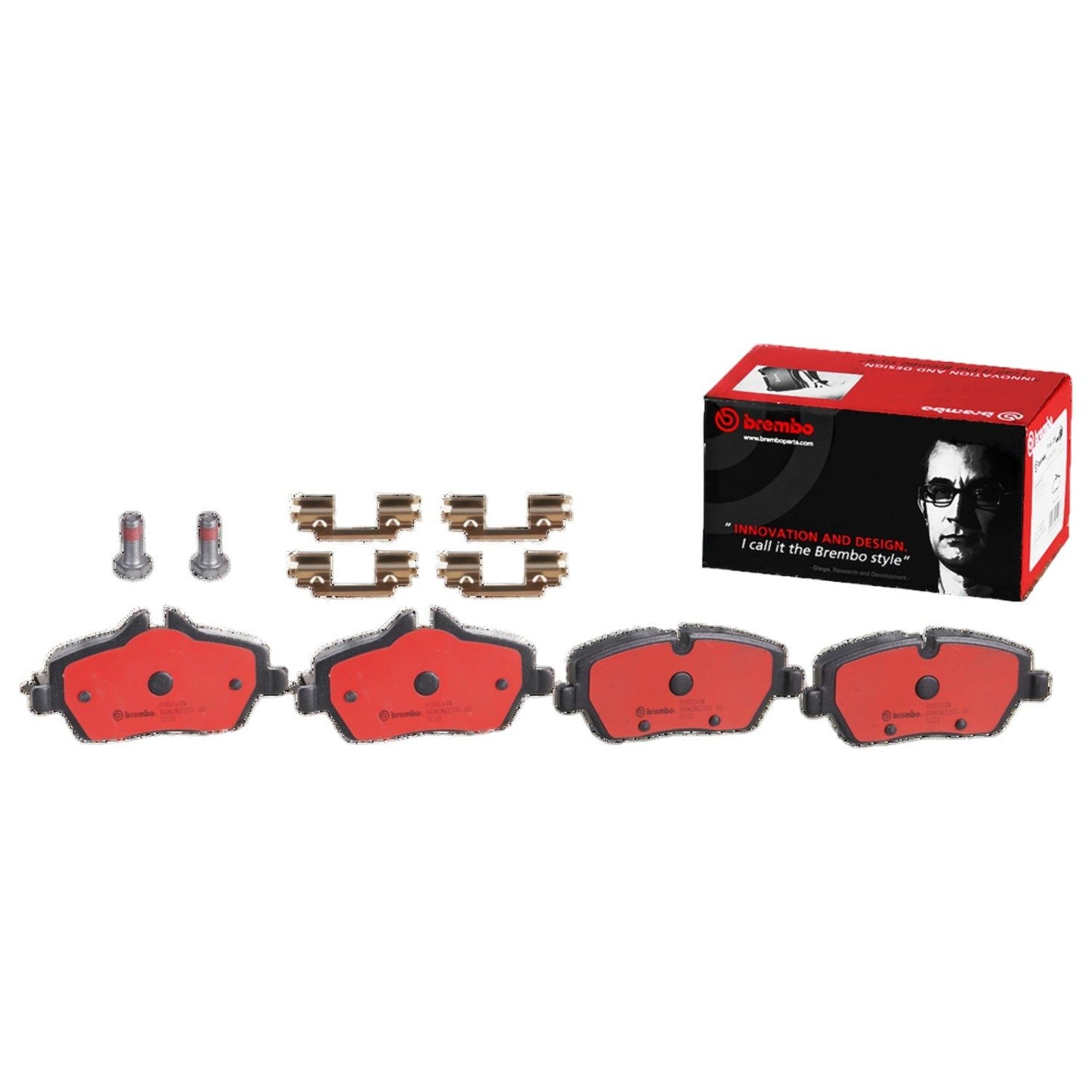 Front View of Front Disc Brake Pad Set BREMBO P06034N