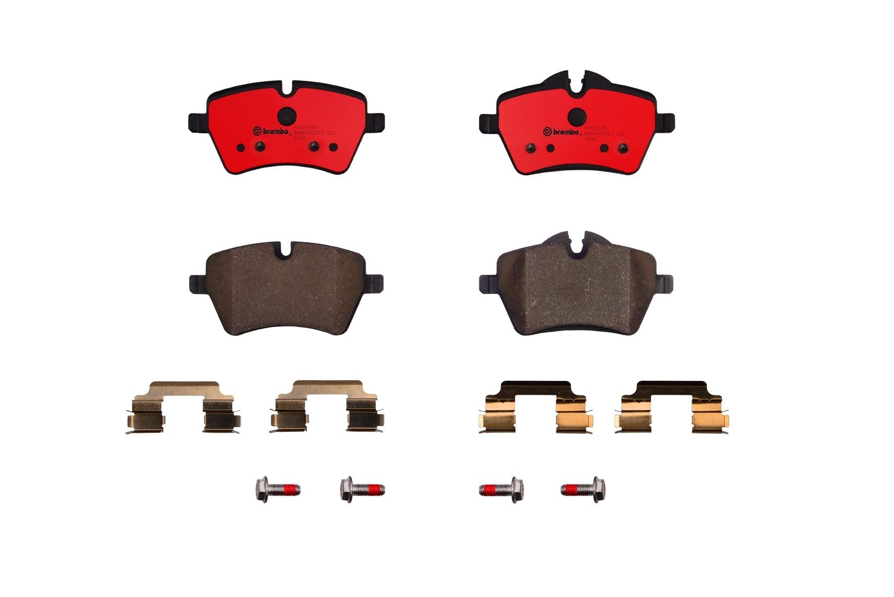 Top View of Front Disc Brake Pad Set BREMBO P06036N