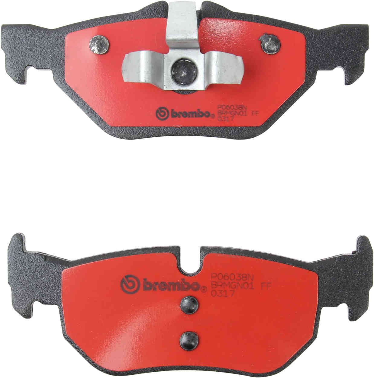 Back View of Rear Disc Brake Pad Set BREMBO P06038N