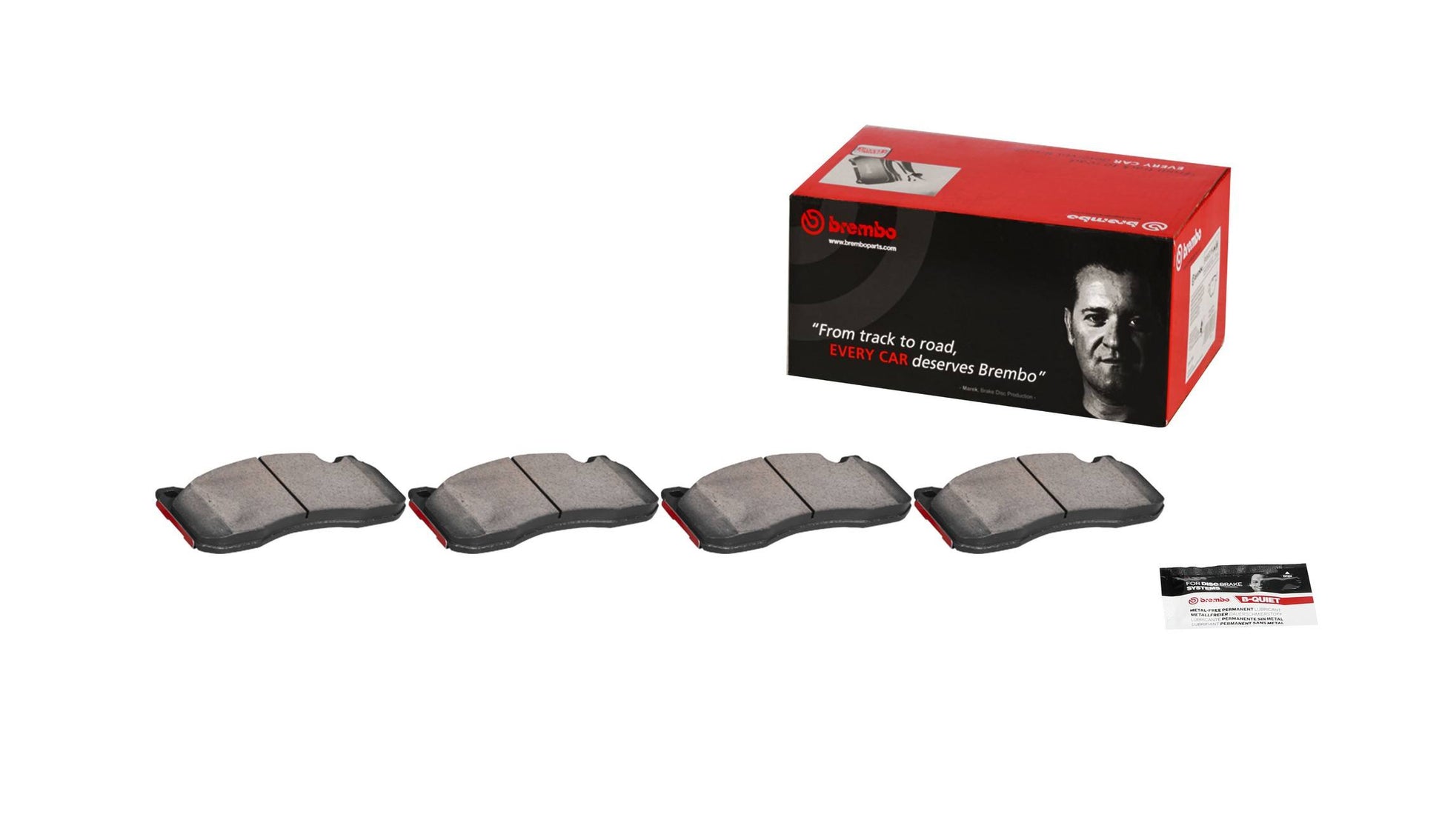 Back View of Front Disc Brake Pad Set BREMBO P06041N