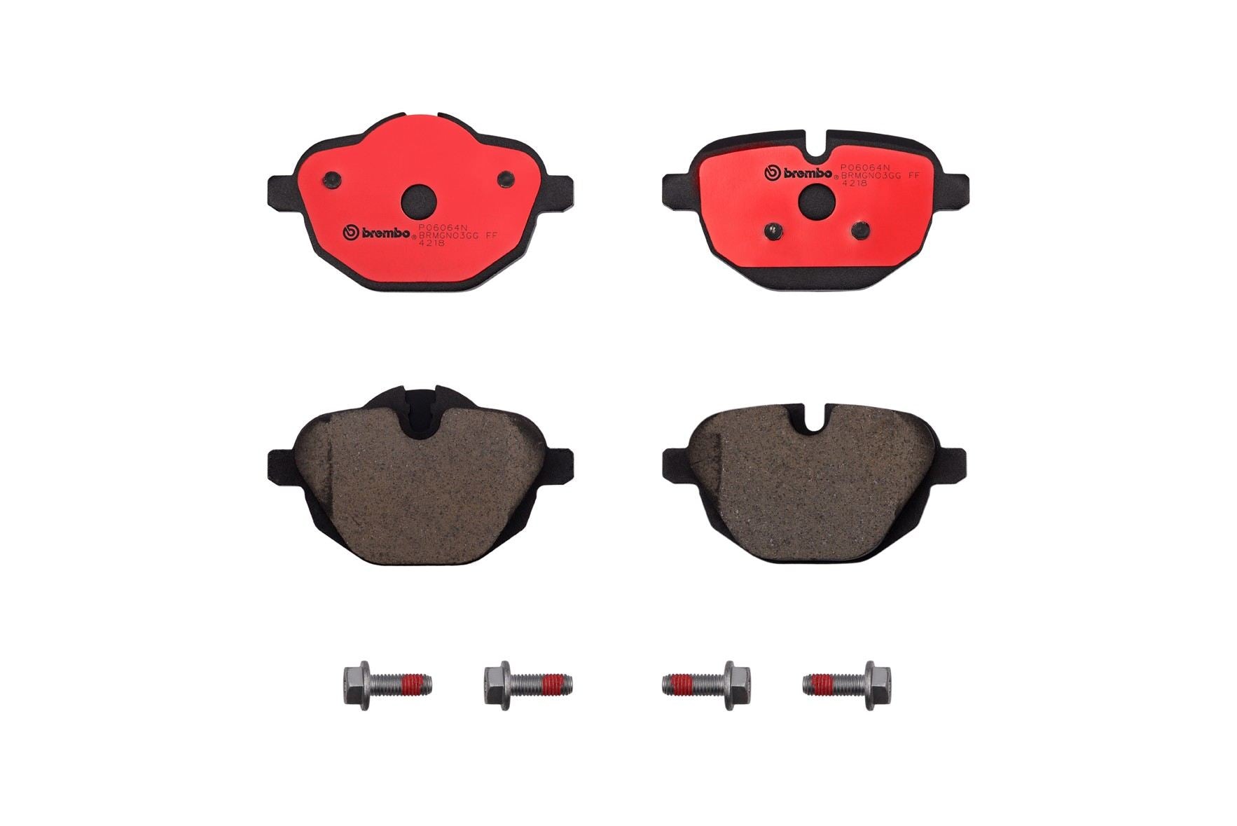 Top View of Rear Disc Brake Pad Set BREMBO P06064N