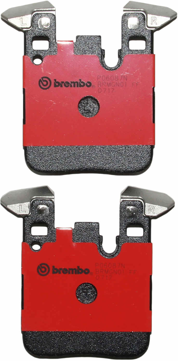 Bottom View of Rear Disc Brake Pad Set BREMBO P06087N