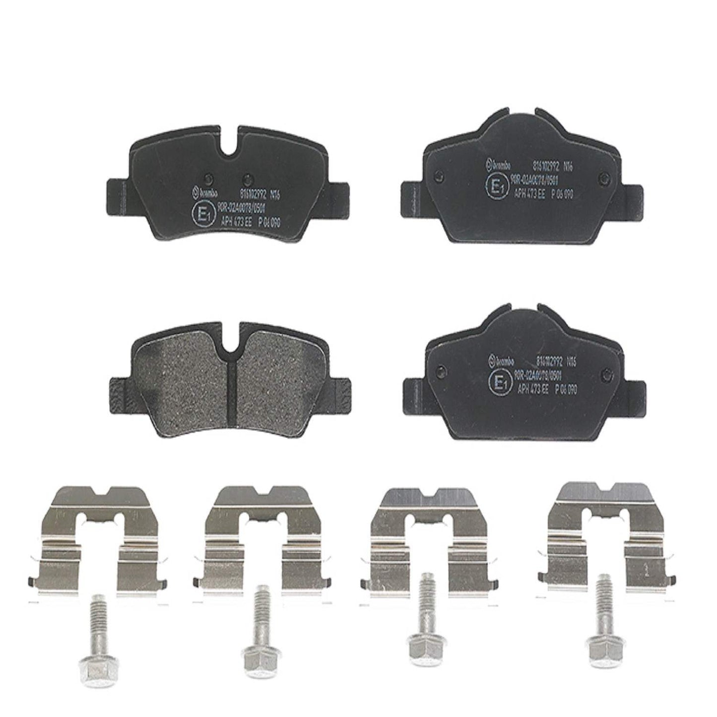 Front View of Rear Disc Brake Pad Set BREMBO P06090