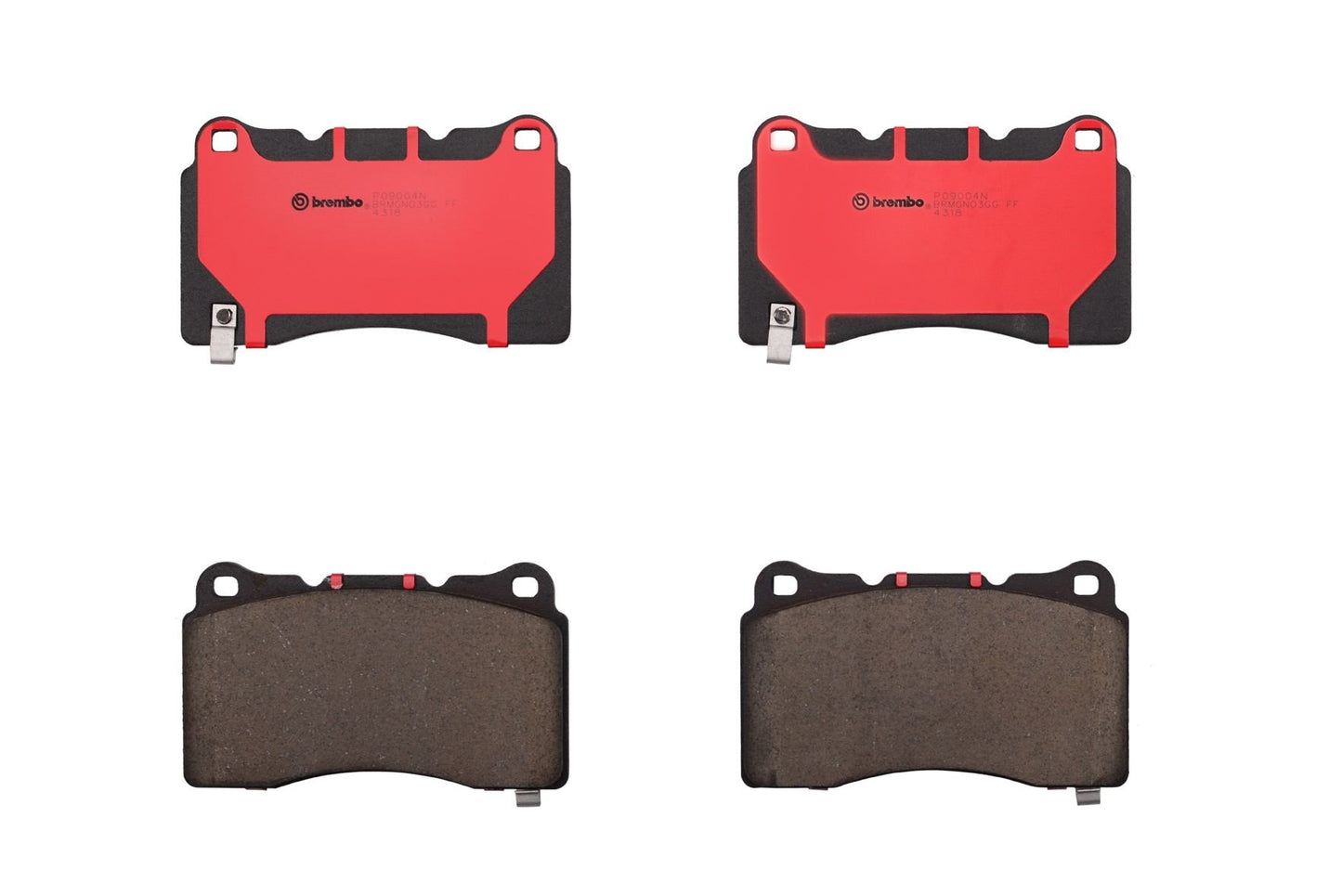 Top View of Front Disc Brake Pad Set BREMBO P09004N