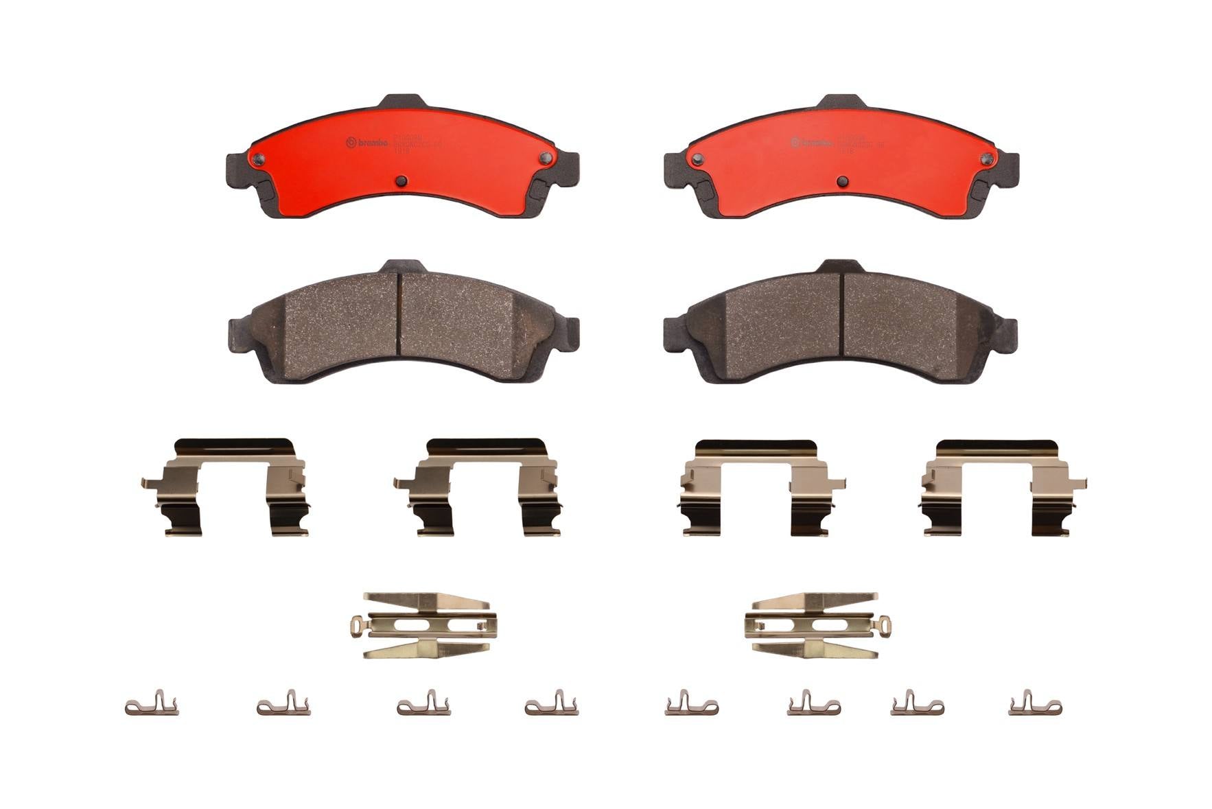 Top View of Front Disc Brake Pad Set BREMBO P10009N