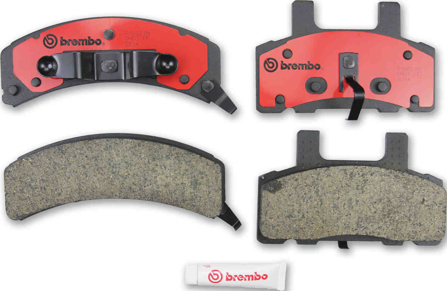 Angle View of Front Disc Brake Pad Set BREMBO P10021N