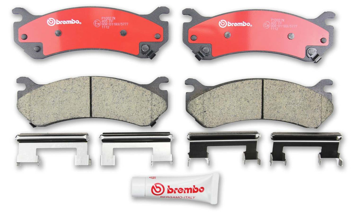 Top View of Front Disc Brake Pad Set BREMBO P10027N