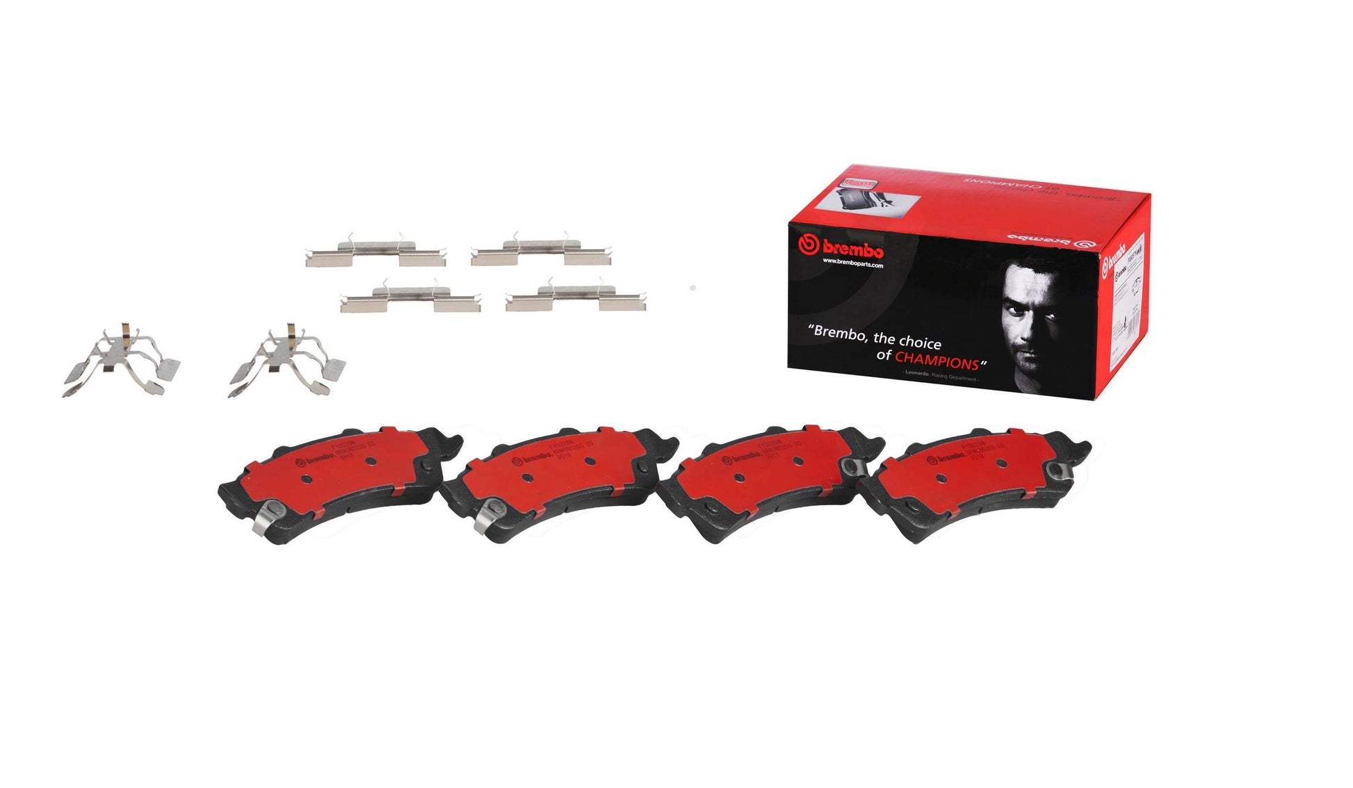 Front View of Rear Disc Brake Pad Set BREMBO P10028N