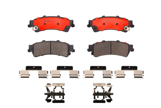 Top View of Rear Disc Brake Pad Set BREMBO P10028N