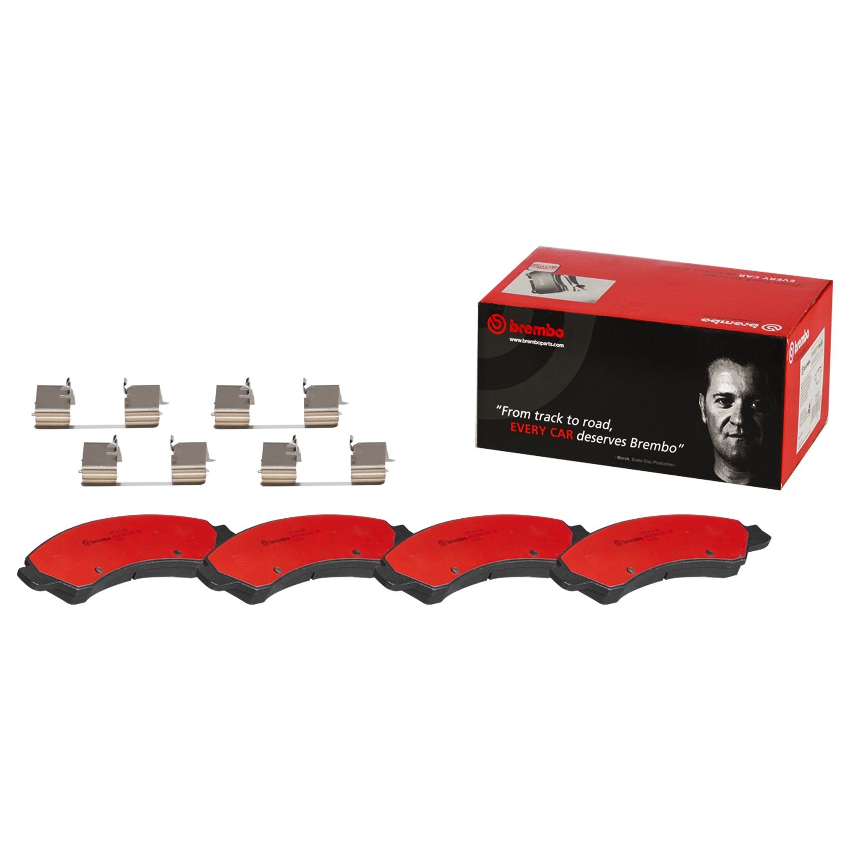 Front View of Front Disc Brake Pad Set BREMBO P10034N