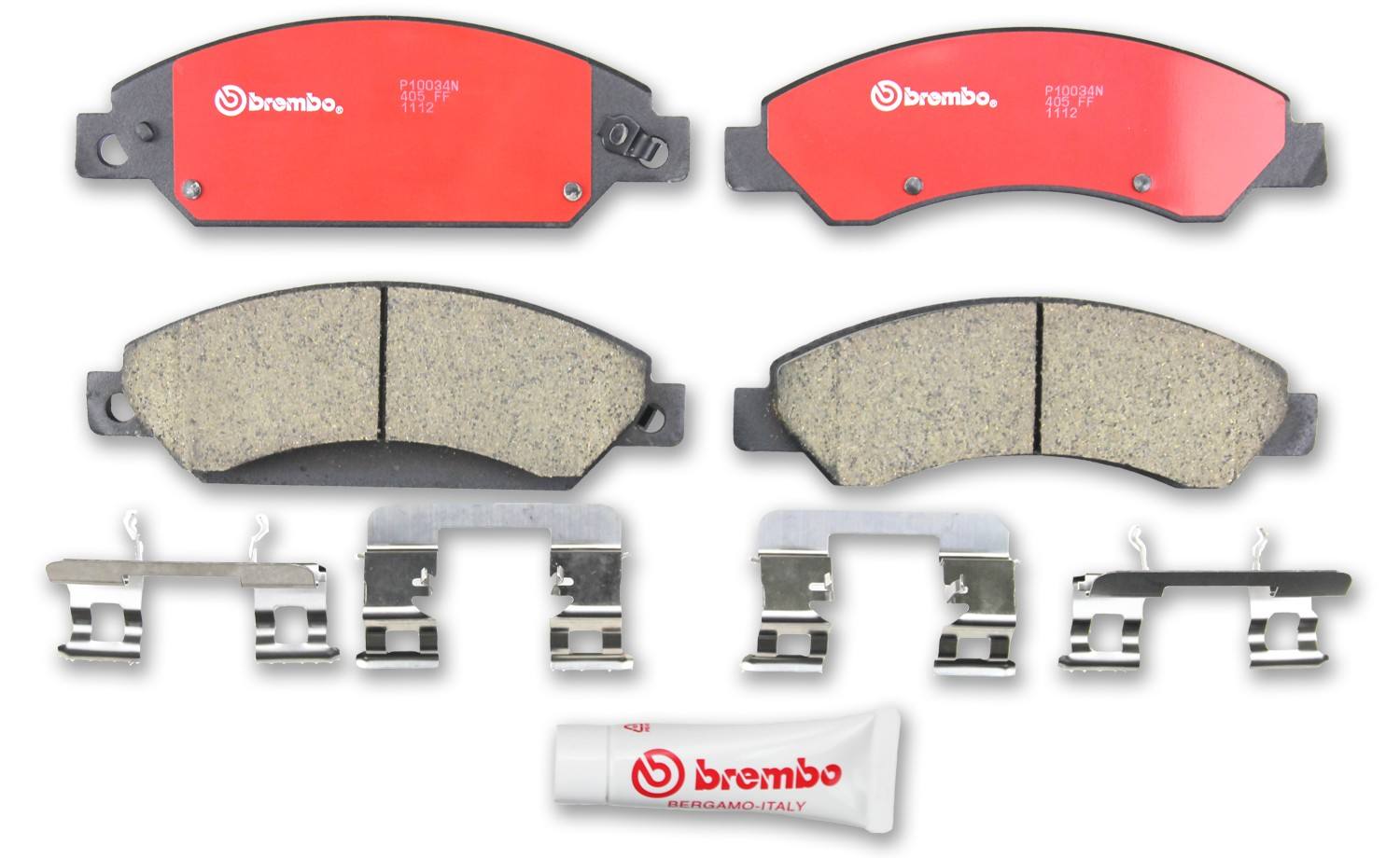 Top View of Front Disc Brake Pad Set BREMBO P10034N