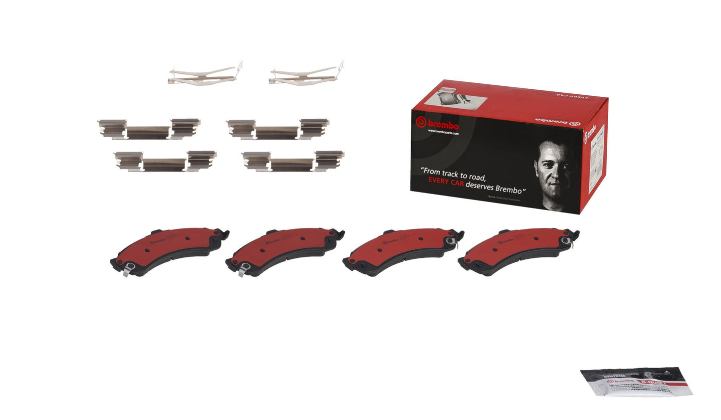 Front View of Rear Disc Brake Pad Set BREMBO P10040N