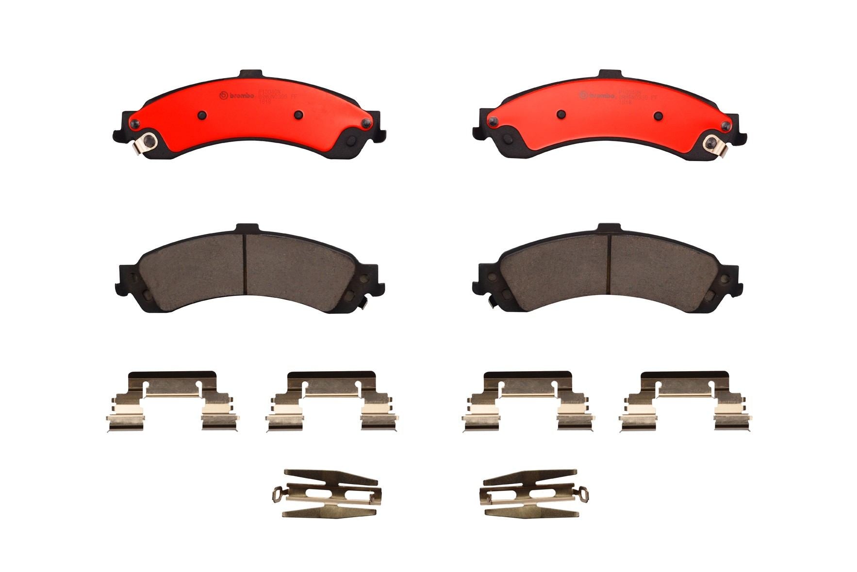 Top View of Rear Disc Brake Pad Set BREMBO P10040N