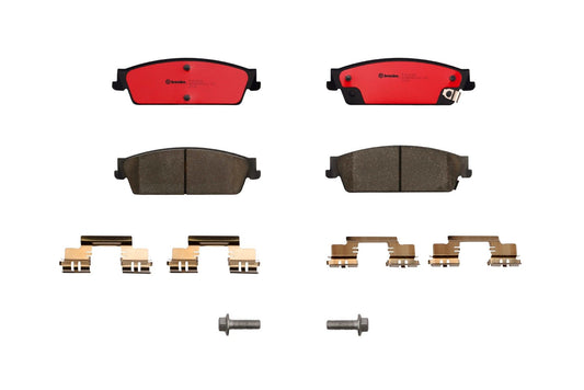 Top View of Rear Disc Brake Pad Set BREMBO P10045N