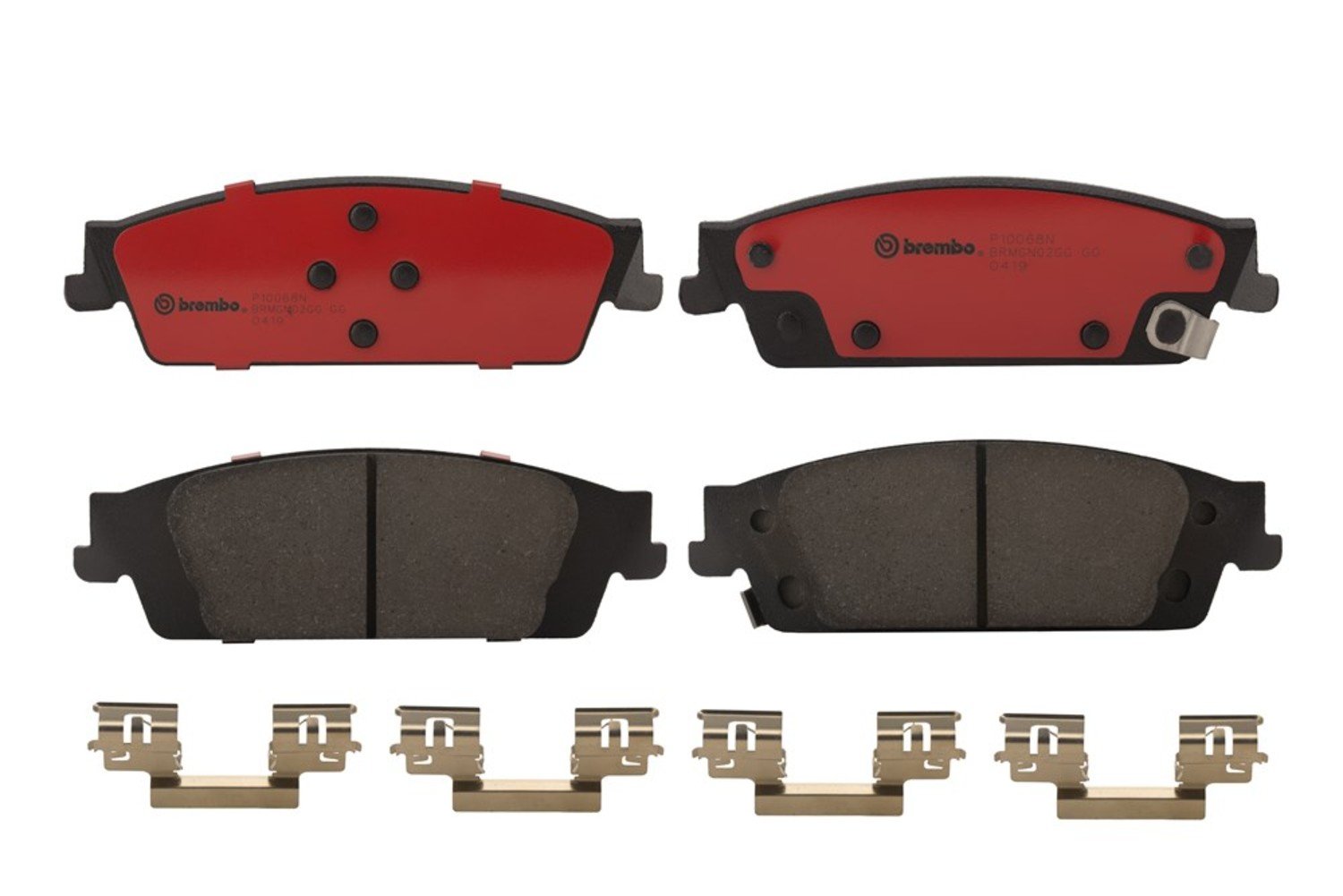 Front View of Rear Disc Brake Pad Set BREMBO P10068N