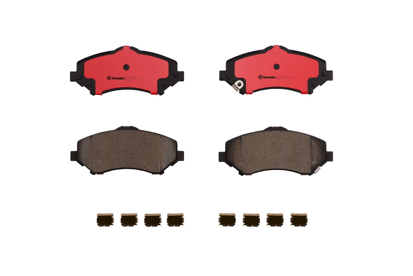 Top View of Front Disc Brake Pad Set BREMBO P11025N