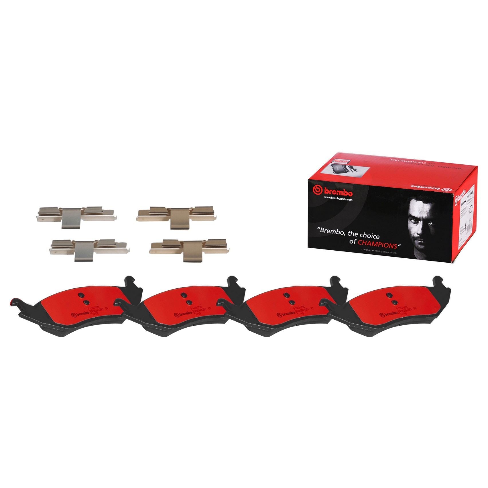 Front View of Rear Disc Brake Pad Set BREMBO P18010N