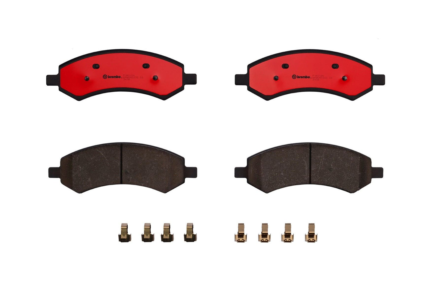 Top View of Front Disc Brake Pad Set BREMBO P18013N